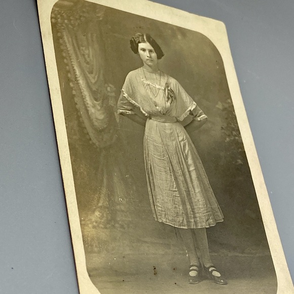 Antique Real Photograph Postcards Set of 3 Fashionable Lady Portraits - Picture 11 of 16